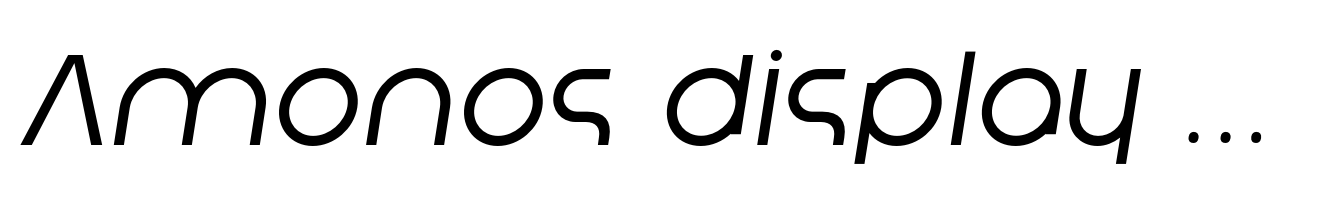Amonos display Regular Italic